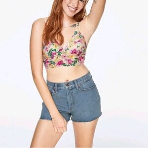 Pink Victoria’s Secret High-Waisted Denim‎ Cut Off Shorts Size 27